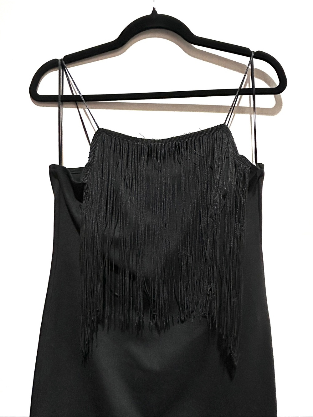 Zara Black Dress
Black Fringe Spaghetti Strap Women’s Top - Picture 4 of 4